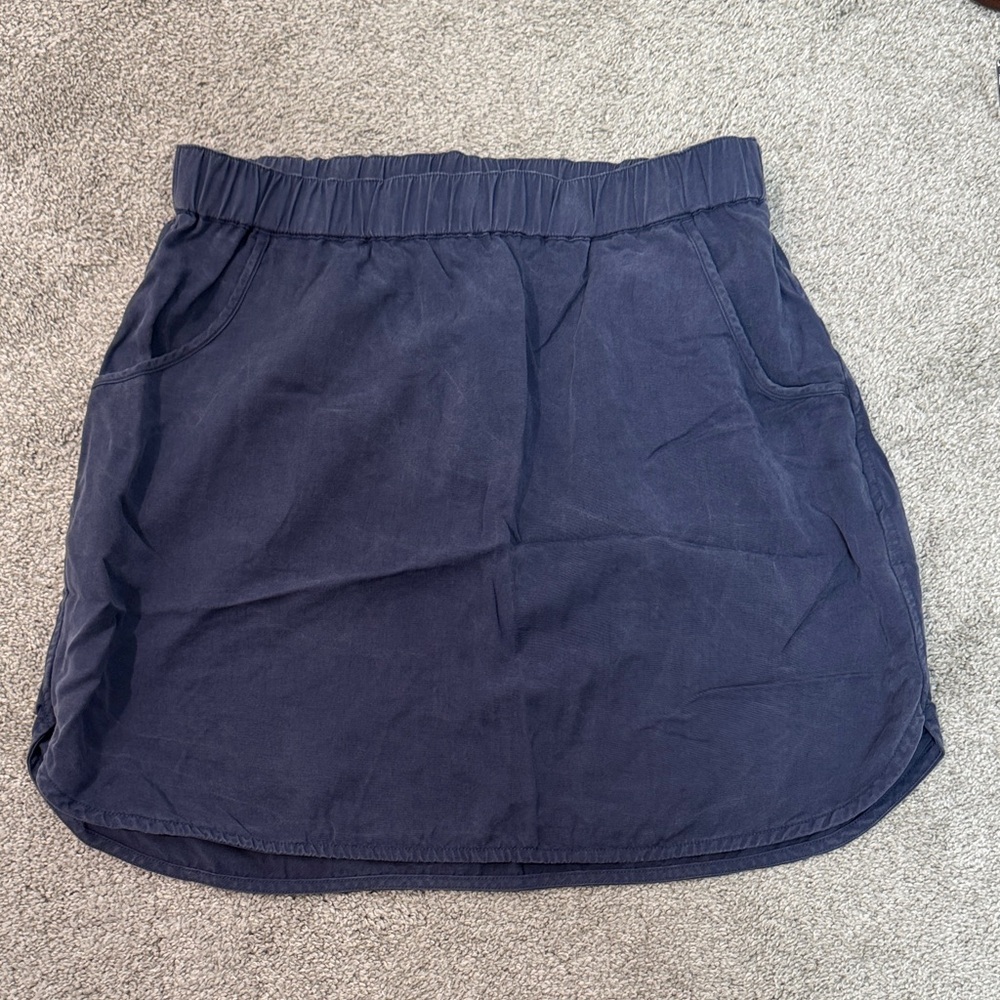 Patagonia Navy Elastic-Waist Mini Skirt with Pockets